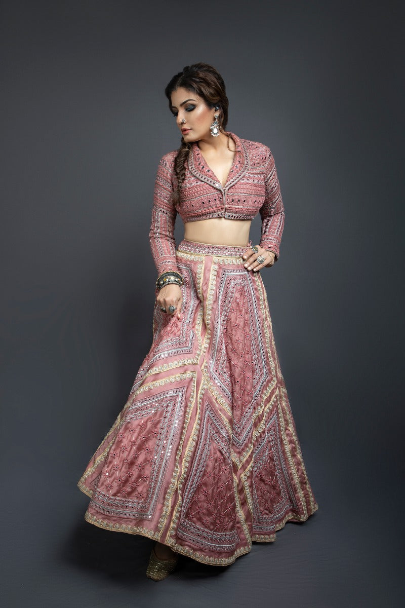 Raveena Tandon killing it in our rose pink lehenga set