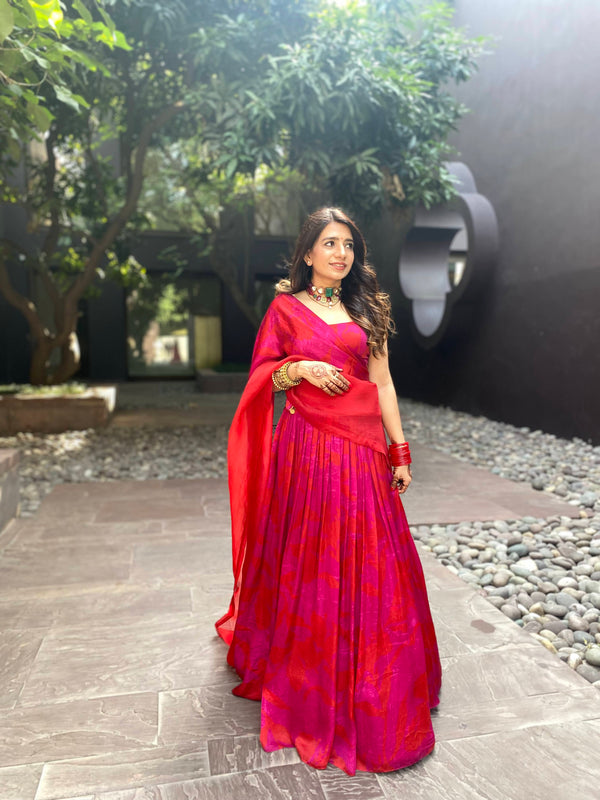 Bolivian Fuchsia Lehenga