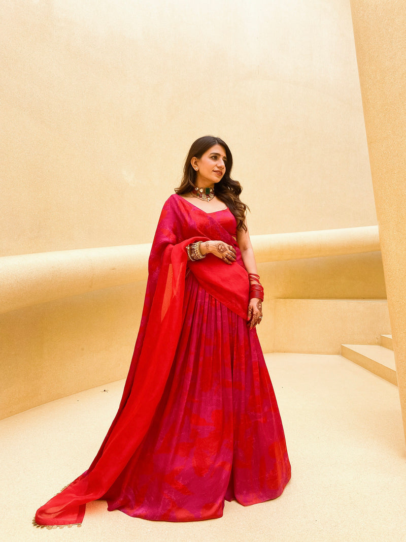 Bolivian Fuchsia Lehenga