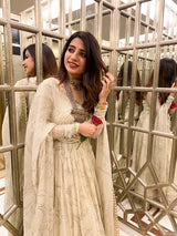 Ecru Sitara Anarkali with Sharara