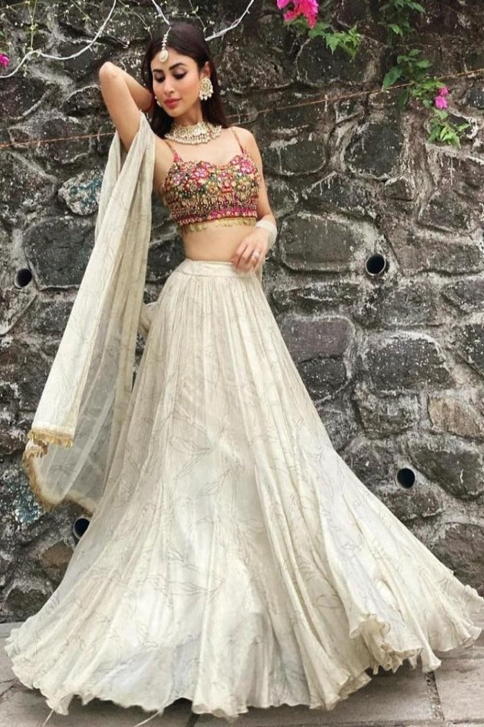 Mouni Roy in Ecru Sitara Lehnga